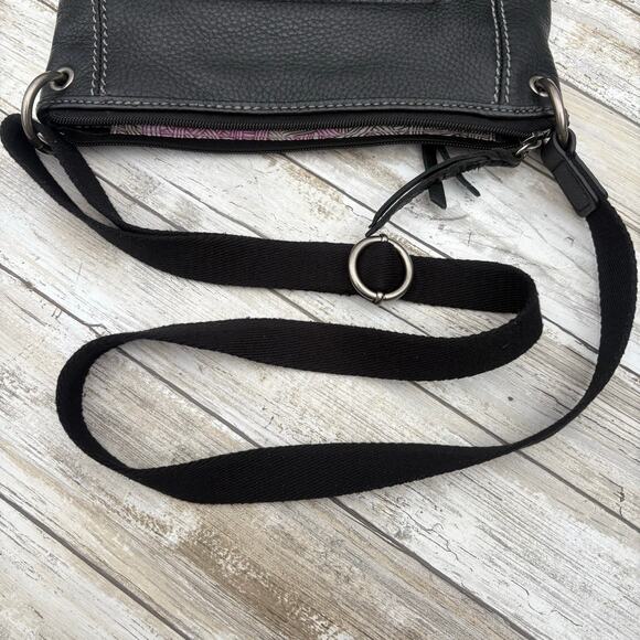 The Sak Laurel Purse Black Pebbled Leather Crossbody Classic Travel Casual - Picture 6 of 9